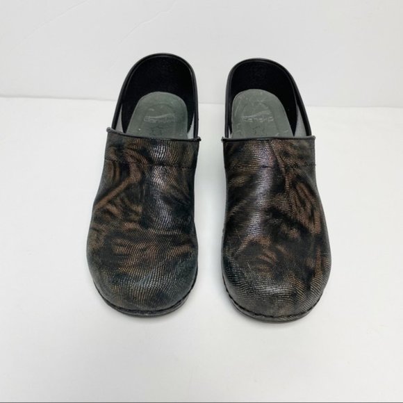 Dansko Black and Brown Clogs - US Size 9.5 10 EU Size 40 - Picture 6 of 7